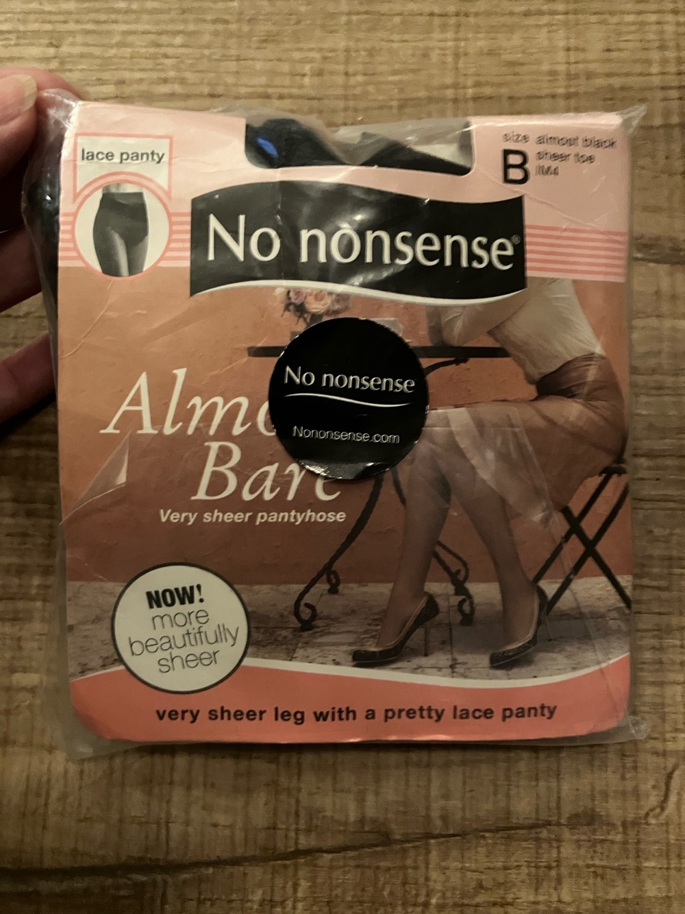 No Nonsense: Almost Bare Very Sheer Pantyhose - Black - Size B